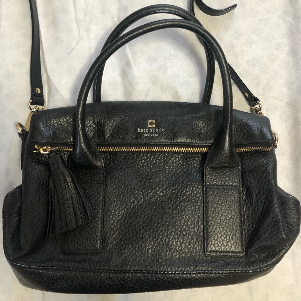 kate spade black leather bag - Picture 2 of 7